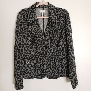 Charter Club Blazer Animal Print 0077